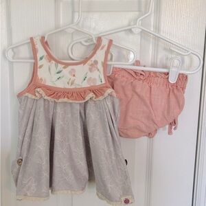 Cheeky Plum matching set 18-24 months